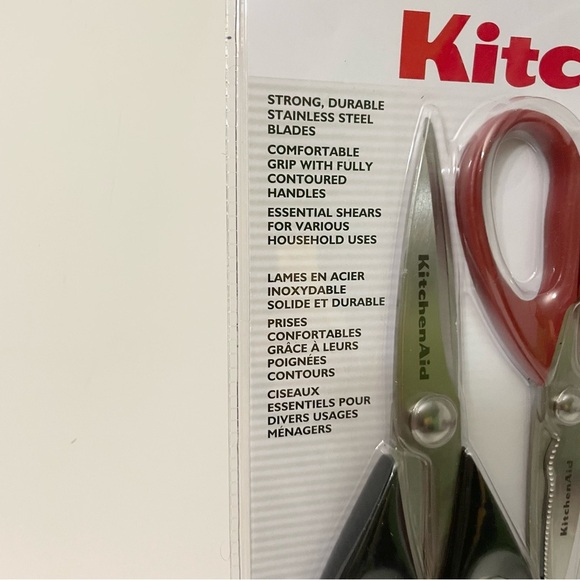 KitchenAid Multi-Color Shears Set All Purpose Utility Herb Snips Bent Scissors - Picture 5 of 12